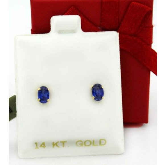 Created 1.28 Cts Tanzanite Stud Earrings 14K Yellow Gold - Etsy Lab Created 1.28 Cts Tanzanite Stud Earrings 14K Yellow Gold